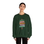 Cozy Directional Sweatshirt | Perfect for Coffee Lovers, Gift for Friends, Casual Fashion, Travel Vibes, Trendy Layering