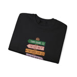 Cozy Directional Sweatshirt | Perfect for Coffee Lovers, Gift for Friends, Casual Fashion, Travel Vibes, Trendy Layering