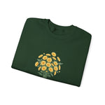 Floral Statement Sweatshirt with Positive Vibes, Cozy Crewneck, Gift for Flower Lovers, Spring Fashion, Inspirational Apparel