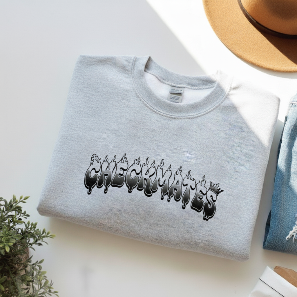 CheckMate Crewneck Sweatshirt, Cozy Gift for Friends, Casual Style, Unisex Sweatshirt, For Chess Lovers, Everyday Comfort