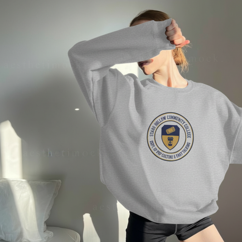 Community College Sweatshirt, Cozy Crewneck, Perfect for Students, Campus Life, Gift for Graduates, Educational Spirit Wear
