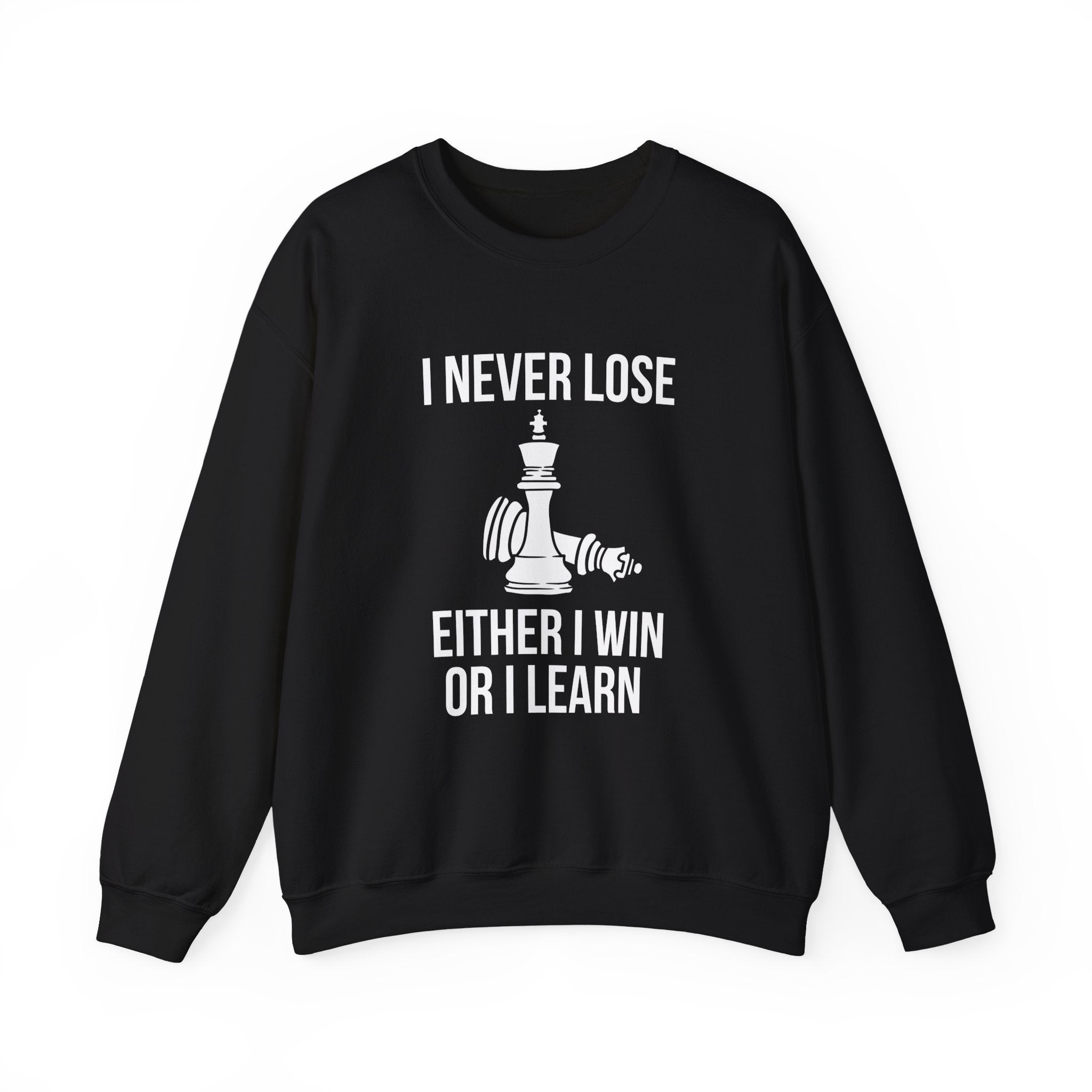 Inspirational Chess Sweatshirt for Growth Mindset, Motivational Crewneck, Perfect Gift for Strategists, Athletes, Coaches, Unisex Hoodie