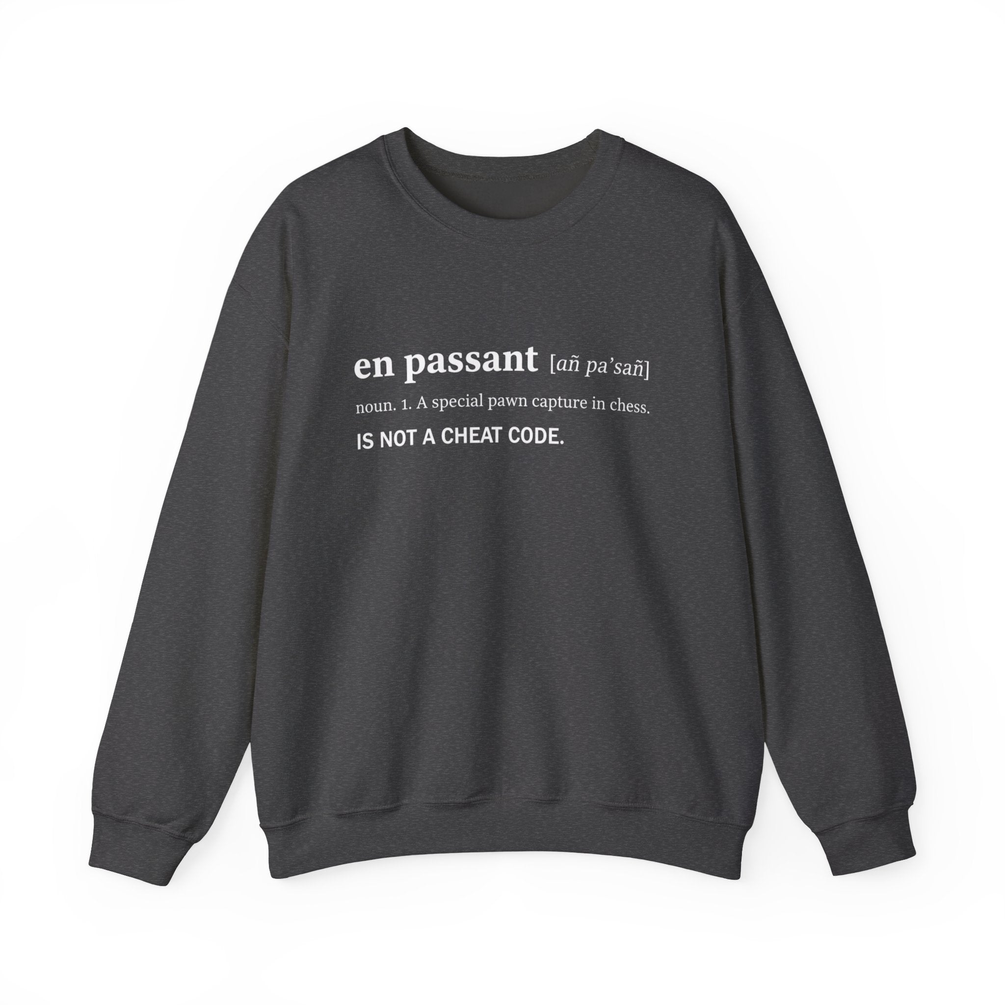 Chess Lover Crewneck Sweatshirt | En Passant Definition Gift, Unisex Gift, Cozy Sweatshirt, Board Game Apparel, Nerdy Sweatshirt