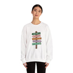 Cozy Directional Sweatshirt | Perfect for Coffee Lovers, Gift for Friends, Casual Fashion, Travel Vibes, Trendy Layering