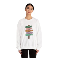 Cozy Directional Sweatshirt | Perfect for Coffee Lovers, Gift for Friends, Casual Fashion, Travel Vibes, Trendy Layering