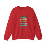 Cozy Directional Sweatshirt | Perfect for Coffee Lovers, Gift for Friends, Casual Fashion, Travel Vibes, Trendy Layering