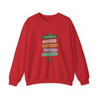Cozy Directional Sweatshirt | Perfect for Coffee Lovers, Gift for Friends, Casual Fashion, Travel Vibes, Trendy Layering