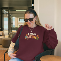 Autumn-Themed Unisex Crewneck Sweatshirt, Cozy Fall Apparel, Perfect for Thanksgiving, Autumn Vibes Gift, Seasonal Wardrobe Essential
