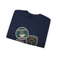 Coffee Lover's Unisex Crewneck Sweatshirt, Cozy Gift Idea for Bookworms, Perfect for Fall, Cozy Nights, Coffee Enthusiasts