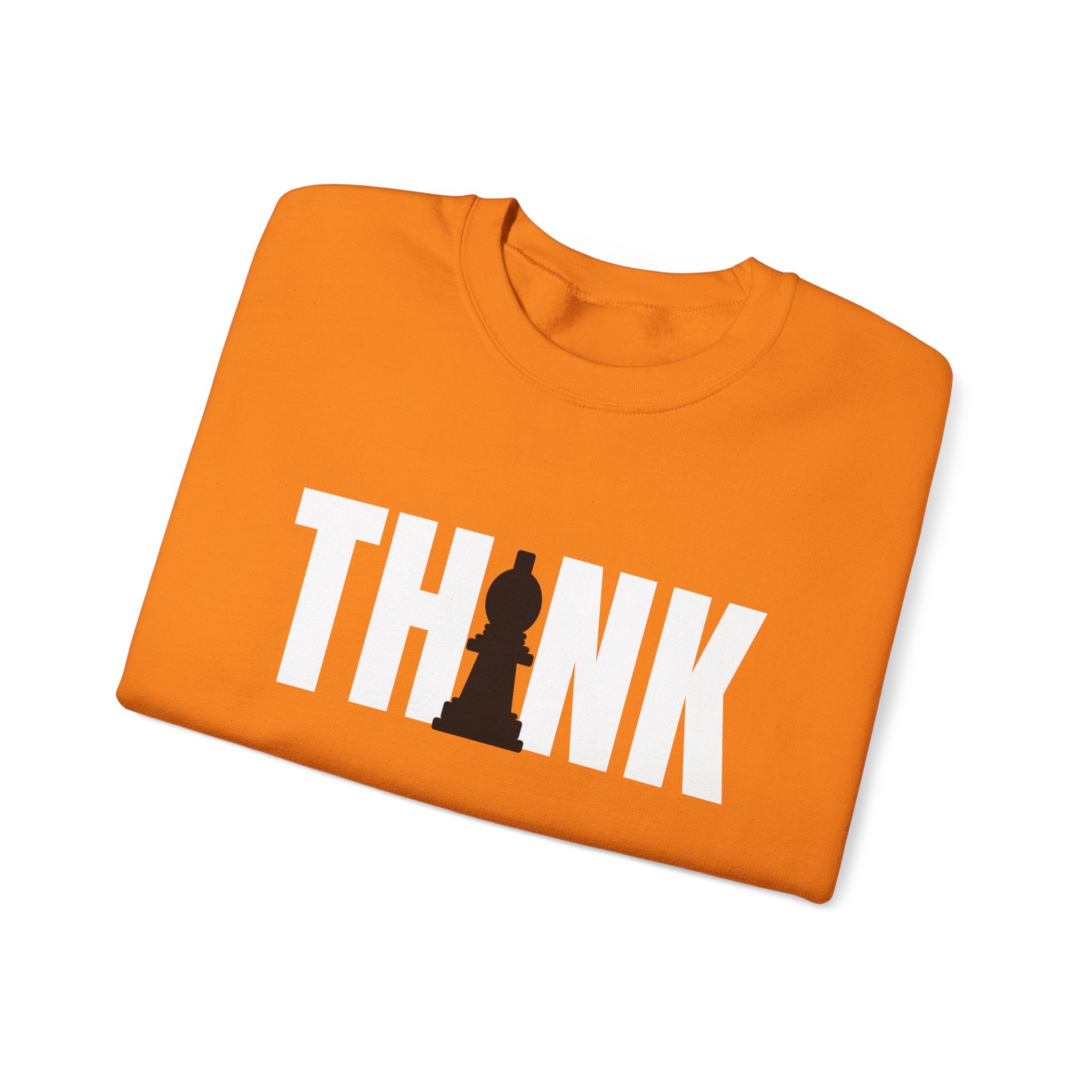 Think Chess Unisex Crewneck Sweatshirt - Casual Fashion, Gift for Chess Lovers, Cozy Fall Layering, Unique Statement Sweatshirt