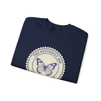 Butterfly Inn Crewneck Sweatshirt, Cozy Gift, Nature Lover Apparel, Unique Travel Souvenir, Fall Fashion Top, Unisex Sweatshirt