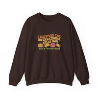 I Survived the International Crab Bag Crewneck Sweatshirt, Funny Foodie Apparel, Gift for Food Lovers, Casual Wear, Culinary Event Sweater