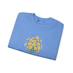 Floral Statement Sweatshirt with Positive Vibes, Cozy Crewneck, Gift for Flower Lovers, Spring Fashion, Inspirational Apparel