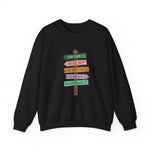 Cozy Directional Sweatshirt | Perfect for Coffee Lovers, Gift for Friends, Casual Fashion, Travel Vibes, Trendy Layering