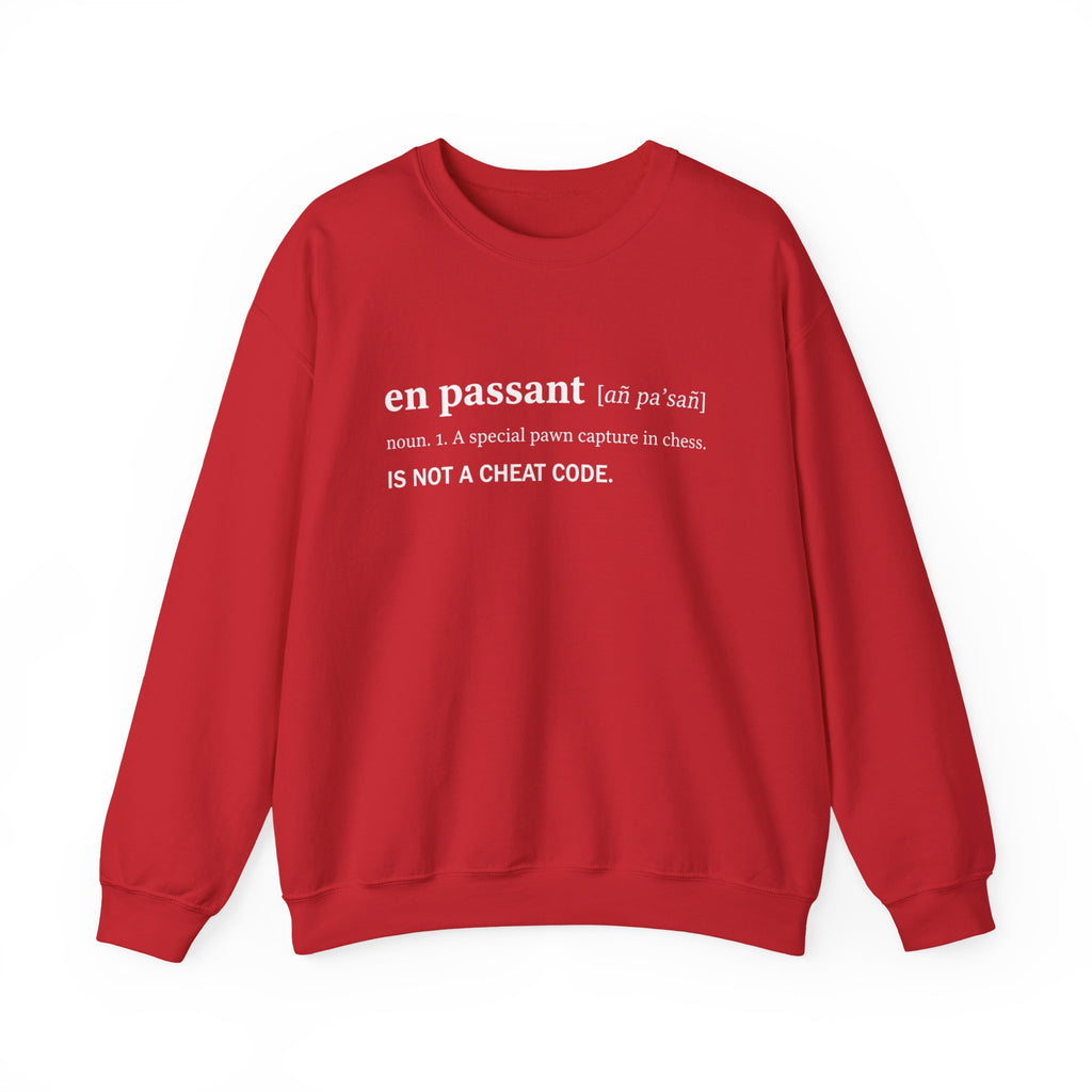 Chess Lover Crewneck Sweatshirt | En Passant Definition Gift, Unisex Gift, Cozy Sweatshirt, Board Game Apparel, Nerdy Sweatshirt