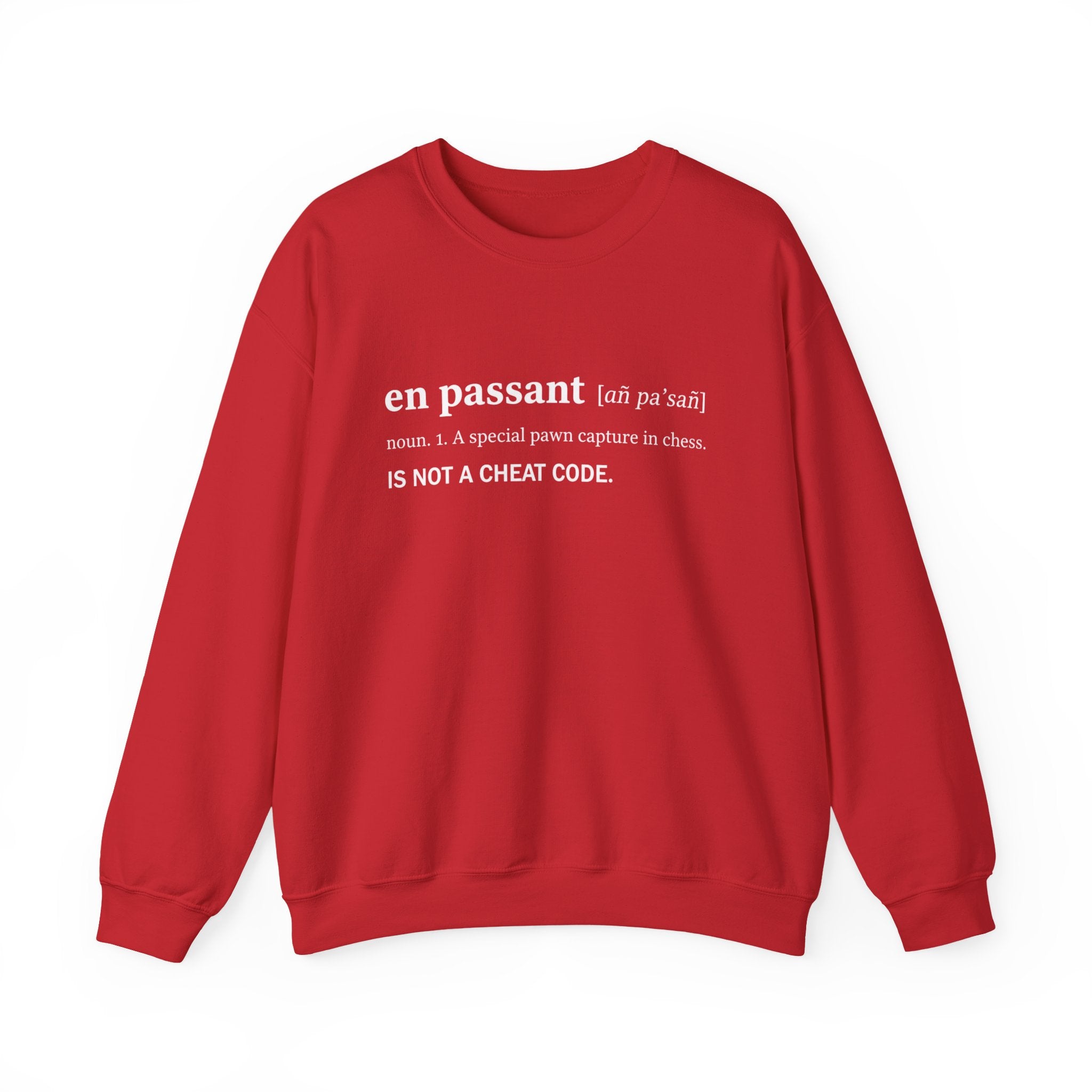 Chess Lover Crewneck Sweatshirt | En Passant Definition Gift, Unisex Gift, Cozy Sweatshirt, Board Game Apparel, Nerdy Sweatshirt