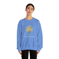 Floral Statement Sweatshirt with Positive Vibes, Cozy Crewneck, Gift for Flower Lovers, Spring Fashion, Inspirational Apparel