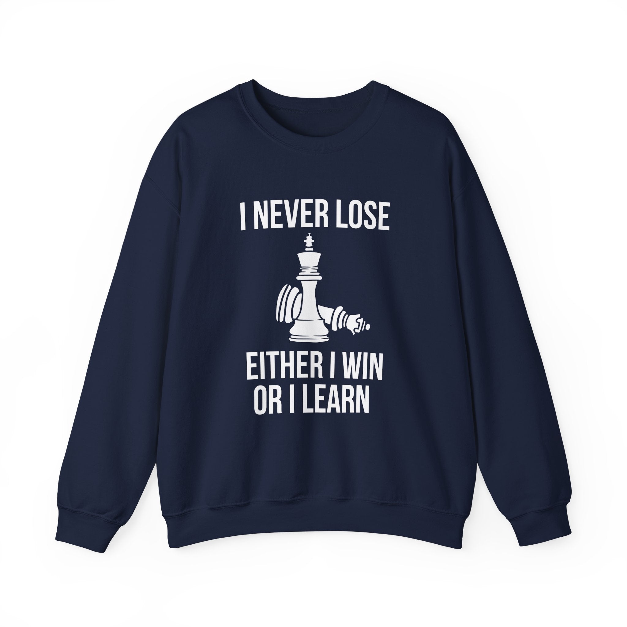 Inspirational Chess Sweatshirt for Growth Mindset, Motivational Crewneck, Perfect Gift for Strategists, Athletes, Coaches, Unisex Hoodie