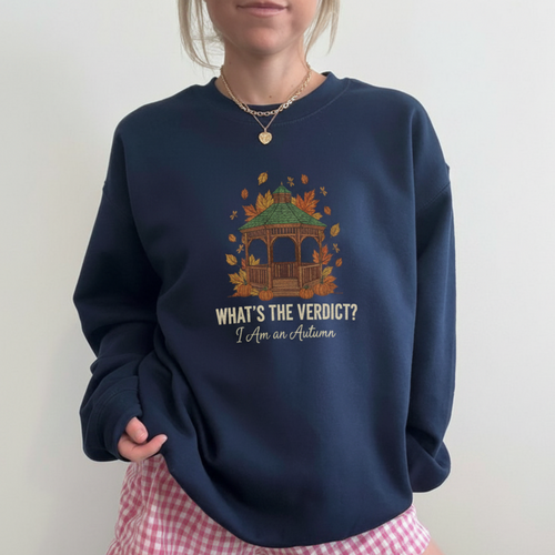 Autumn Crewneck Sweatshirt, Cozy Fall Sweater, Gift for Her, Seasonal Fashion, Thanksgiving Apparel, Outdoor Gathering Outfit