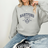 Hartford Prep Crewneck Sweatshirt | Cozy Unisex Pullover for School, Gifts, Graduation, Casual Wear, Comfortable Lounge