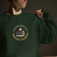 Caffeinated Literary Society Sweatshirt | Cozy Book Lover Gift, Literary Crewneck, Unique Writing Sweatshirt, Reading Apparel, Book [...]