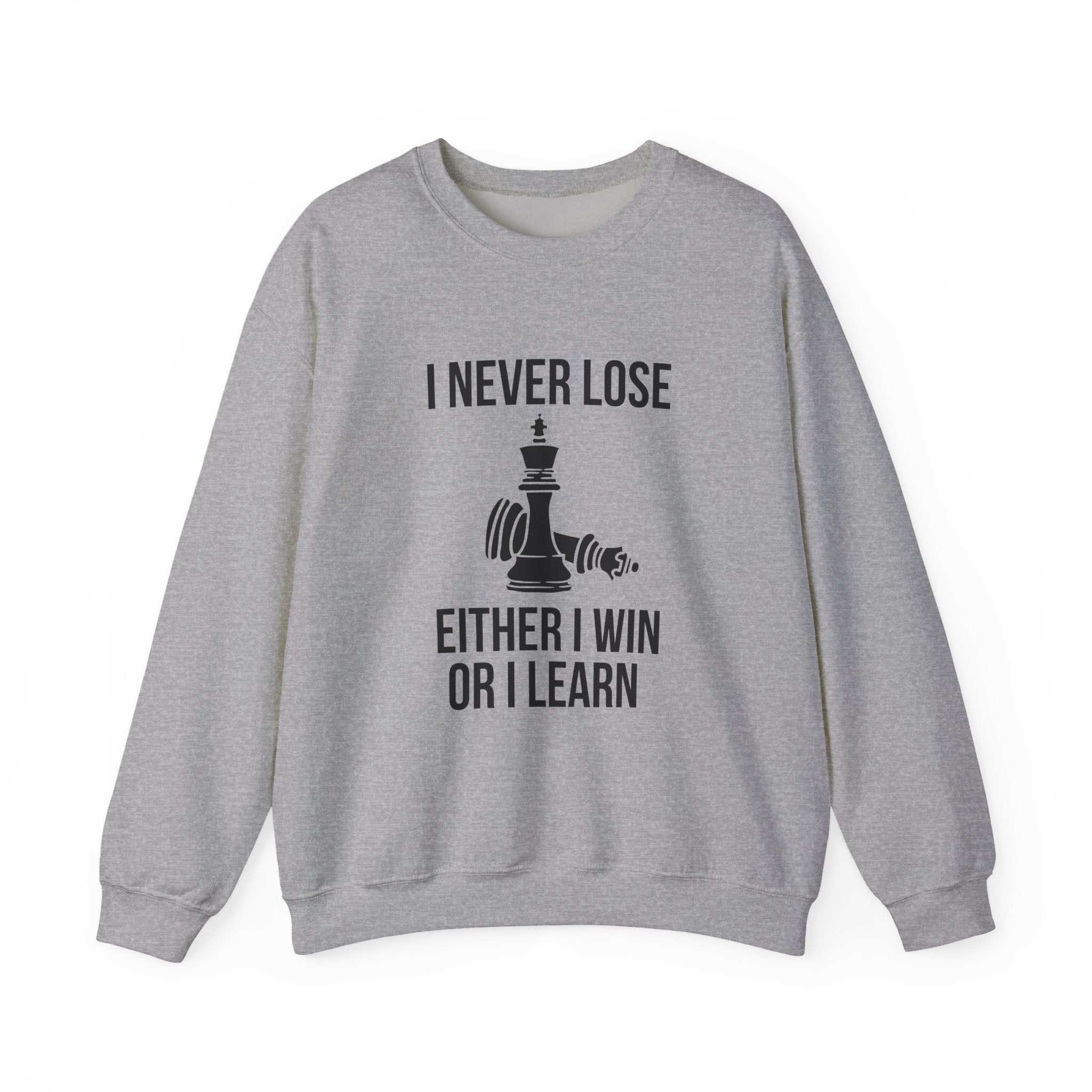 Inspirational Chess Sweatshirt for Growth Mindset, Motivational Crewneck, Perfect Gift for Strategists, Athletes, Coaches, Unisex Hoodie