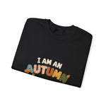 Autumn-Themed Unisex Crewneck Sweatshirt, Cozy Fall Apparel, Perfect for Thanksgiving, Autumn Vibes Gift, Seasonal Wardrobe Essential