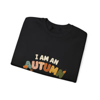 Autumn-Themed Unisex Crewneck Sweatshirt, Cozy Fall Apparel, Perfect for Thanksgiving, Autumn Vibes Gift, Seasonal Wardrobe Essential