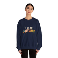 Autumn-Themed Unisex Crewneck Sweatshirt, Cozy Fall Apparel, Perfect for Thanksgiving, Autumn Vibes Gift, Seasonal Wardrobe Essential