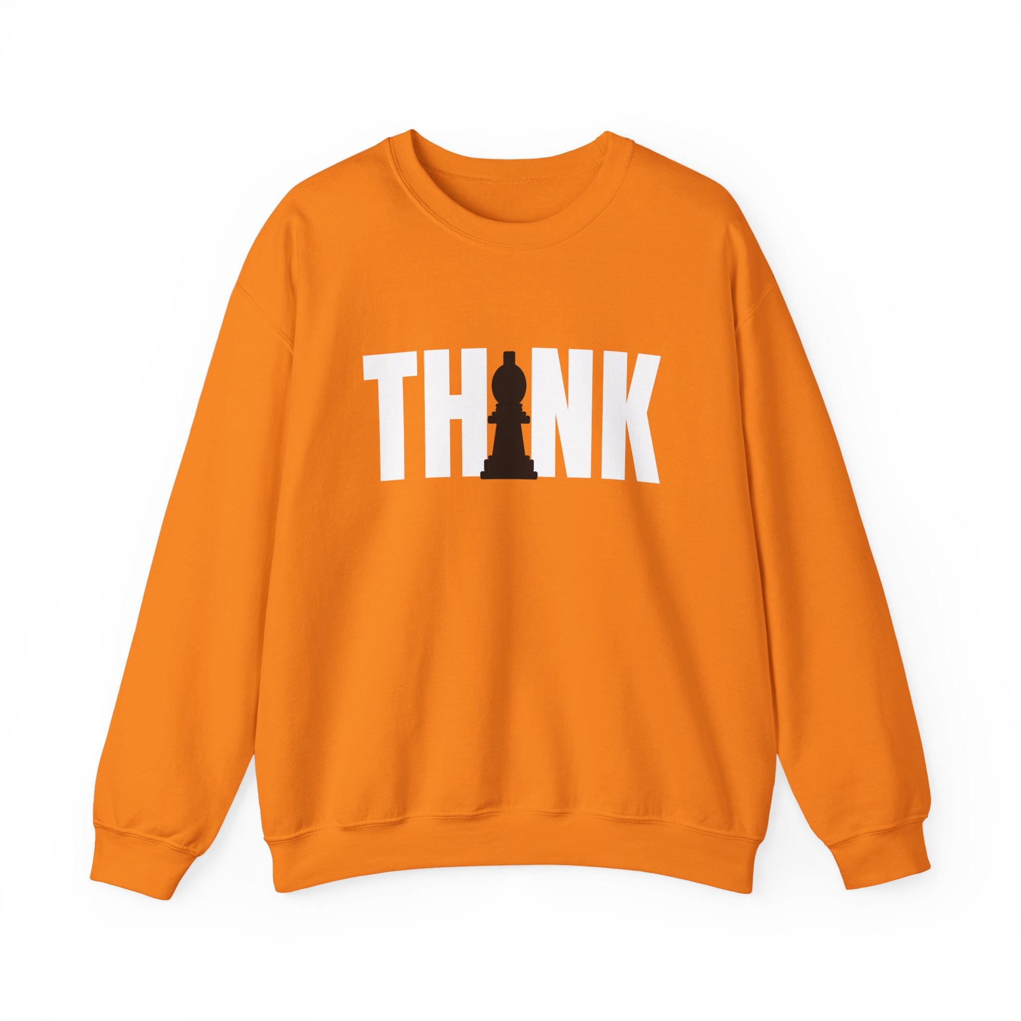 Think Chess Unisex Crewneck Sweatshirt - Casual Fashion, Gift for Chess Lovers, Cozy Fall Layering, Unique Statement Sweatshirt