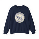 Butterfly Inn Crewneck Sweatshirt, Cozy Gift, Nature Lover Apparel, Unique Travel Souvenir, Fall Fashion Top, Unisex Sweatshirt