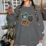 Coffee Lover's Unisex Crewneck Sweatshirt, Cozy Gift Idea for Bookworms, Perfect for Fall, Cozy Nights, Coffee Enthusiasts