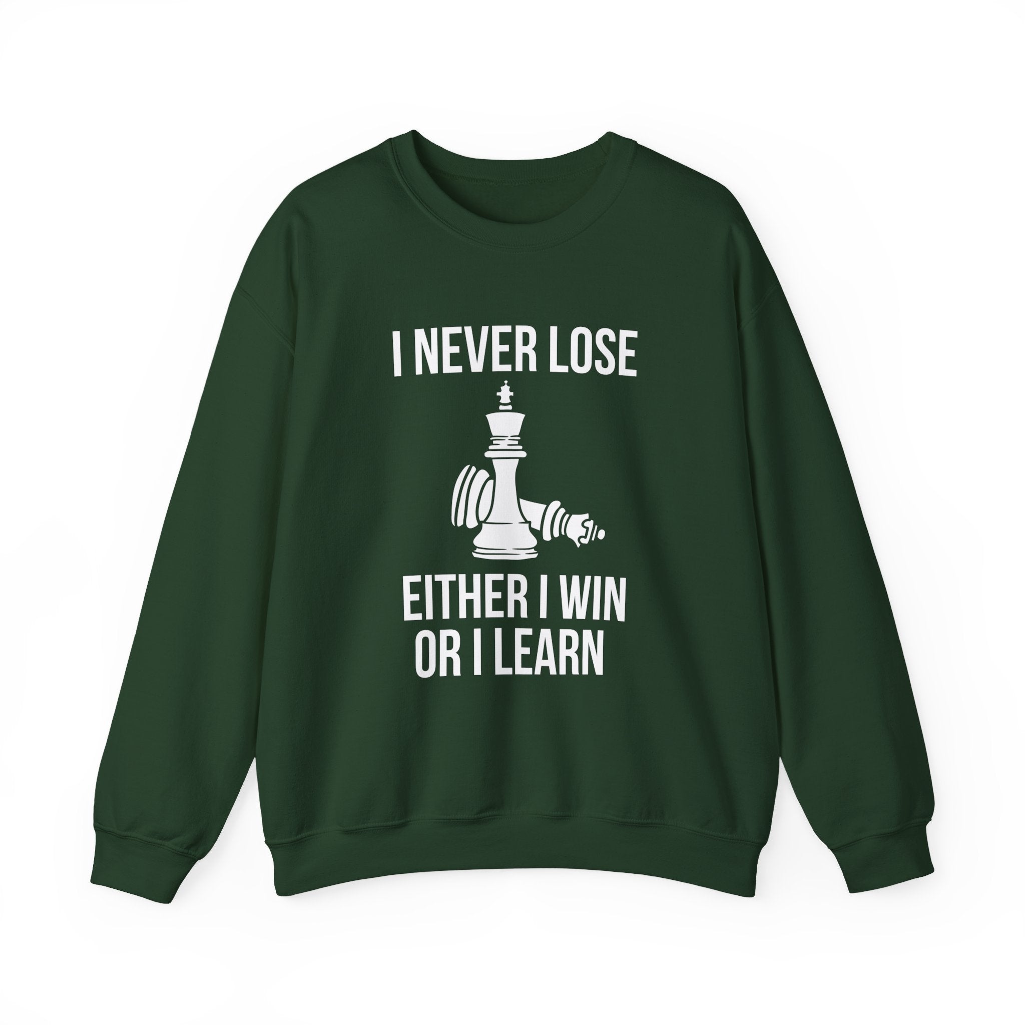 Inspirational Chess Sweatshirt for Growth Mindset, Motivational Crewneck, Perfect Gift for Strategists, Athletes, Coaches, Unisex Hoodie