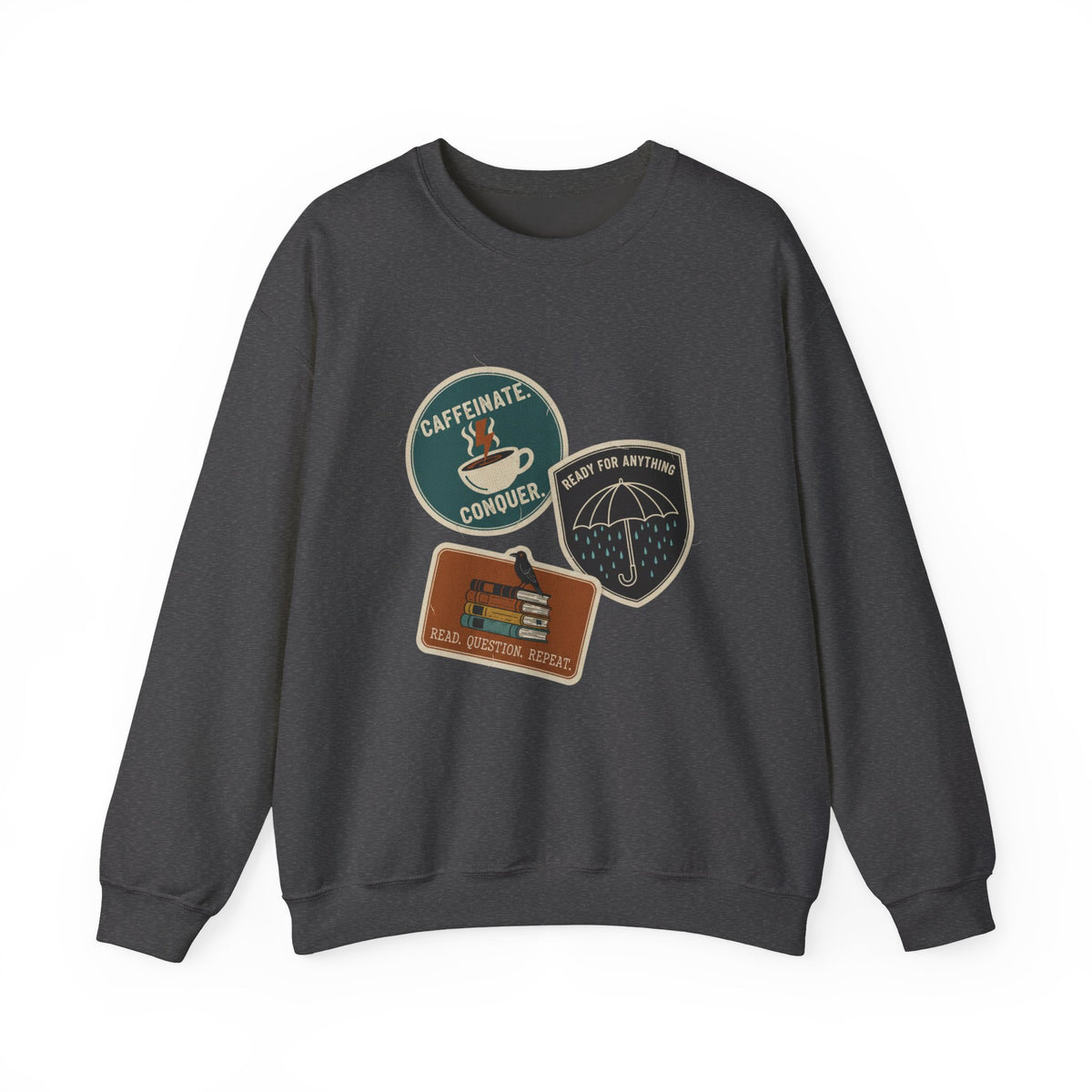 Coffee Lover's Unisex Crewneck Sweatshirt, Cozy Gift Idea for Bookworms, Perfect for Fall, Cozy Nights, Coffee Enthusiasts