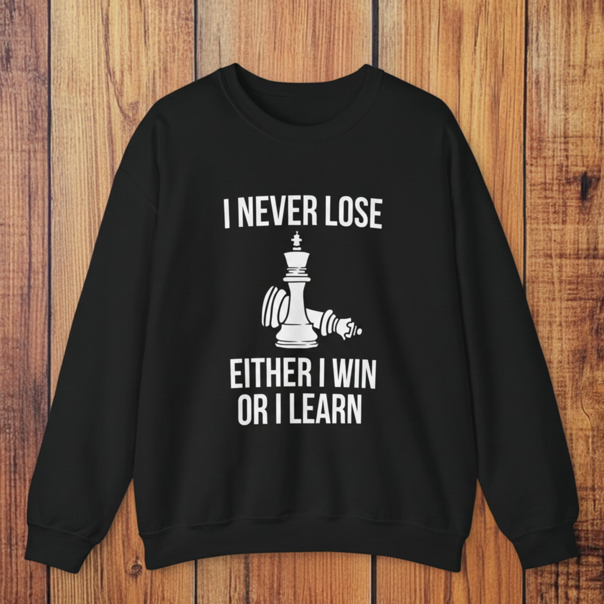 Inspirational Chess Sweatshirt for Growth Mindset, Motivational Crewneck, Perfect Gift for Strategists, Athletes, Coaches, Unisex Hoodie
