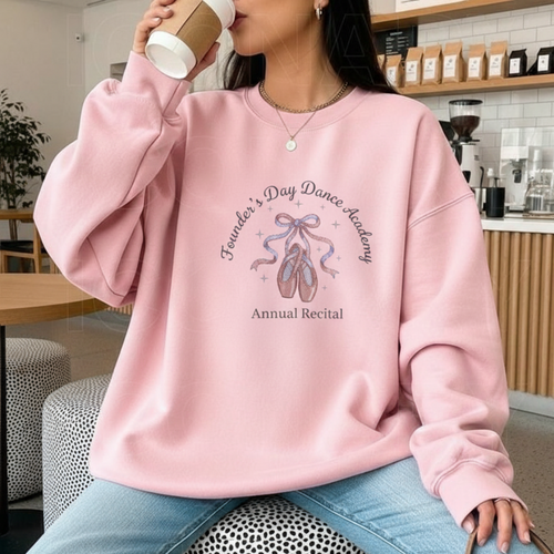 Ballet Recital Sweatshirt, Cozy Dance Apparel, Gift for Dancers, Dance Studio Merchandise, Unisex Performance Wear