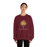 Floral Statement Sweatshirt with Positive Vibes, Cozy Crewneck, Gift for Flower Lovers, Spring Fashion, Inspirational Apparel