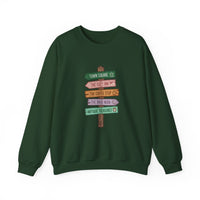 Cozy Directional Sweatshirt | Perfect for Coffee Lovers, Gift for Friends, Casual Fashion, Travel Vibes, Trendy Layering